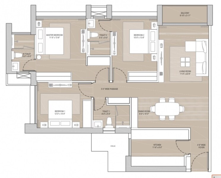 Other, oberoi-sky-city 3 Bedroom 1800 Sq.Ft. Apartment In Borivali East Mumbai 9149252